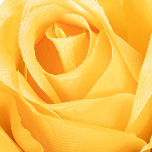 Künstliche Rose Gelb 62 cm mit langem Stiel, 12er-Set | Floristik21.de