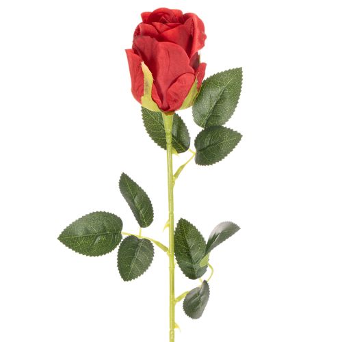 Künstliche Rose Rot 62cm 12er-Set mit langem Stiel