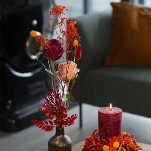 Künstliche Rose Rot 62cm 12er-Set mit langem Stiel | Floristik21.de