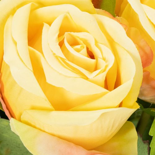 Artikel Künstlicher Rosenstrauß Gelb 44cm 6er Set für stilvolle Dekoration