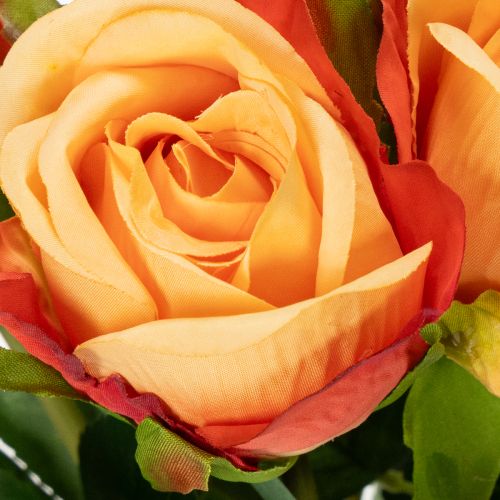Artikel Kunstrosen-Arrangement mit 6 hochwertigen Rosen in Orange 44 cm für elegante Dekoration