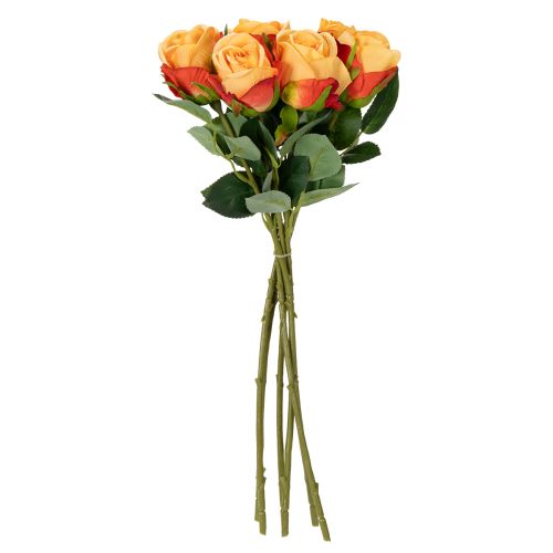 Artikel Kunstrosen-Arrangement mit 6 hochwertigen Rosen in Orange 44 cm für elegante Dekoration