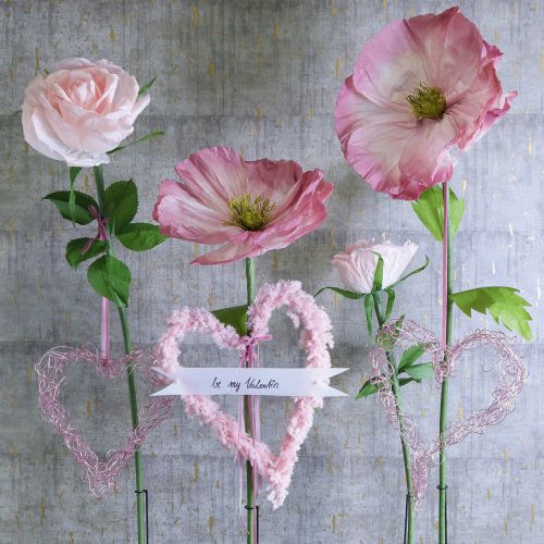 Artikel Kunstblume Rose 92cm Rosa – Stilvolle Dekoration für Innenbereiche