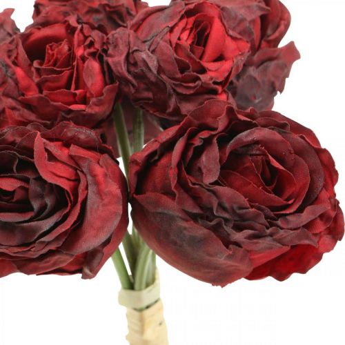 Rose Bauernrose Seidenblume Kunstblume rot 56 cm 42610-02 F7 