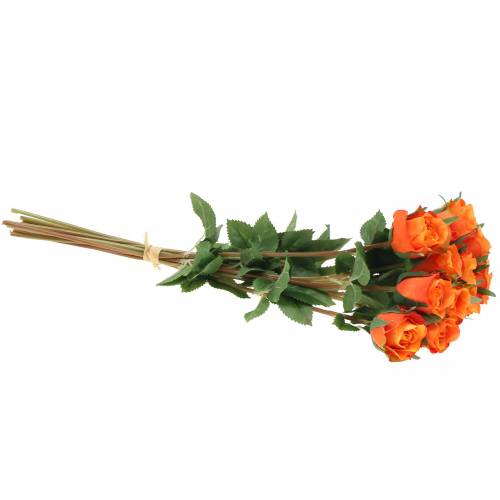 Floristik21 Rose Orange 42cm 12St