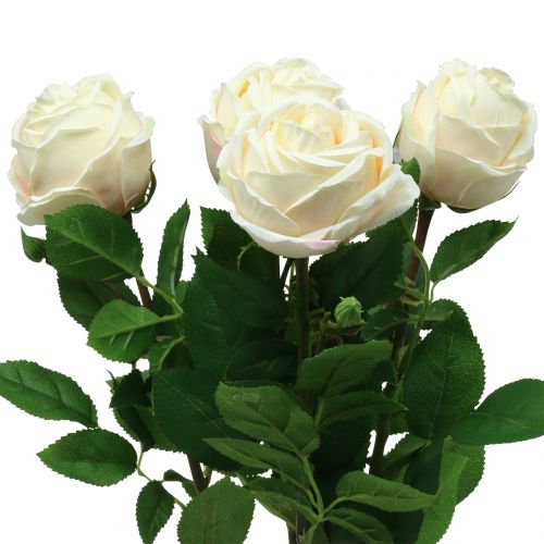 Floristik21 Rose in rosa 65cm 4St