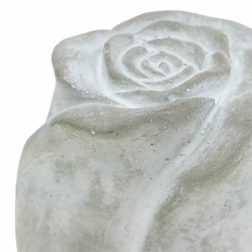 Floristik21 Grabschmuck Rose Grab-Dekoration Rosen aus Beton H7cm 6 St