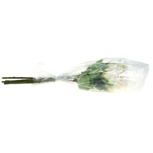 Floristik21 Rose künstlich Crème 44cm 6St