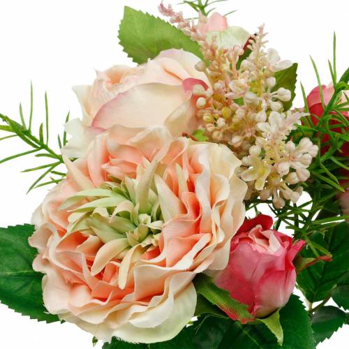 Artikel Rosenstrauß Künstlicher Rosen im Bund Rosa Seidenblumen Bukett