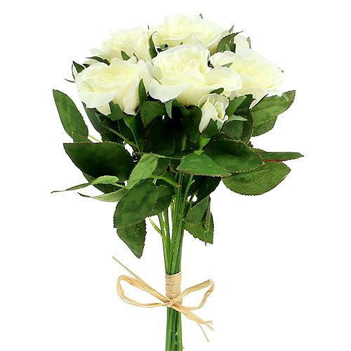 Floristik21 Rosensträuße weiß L26cm 3St