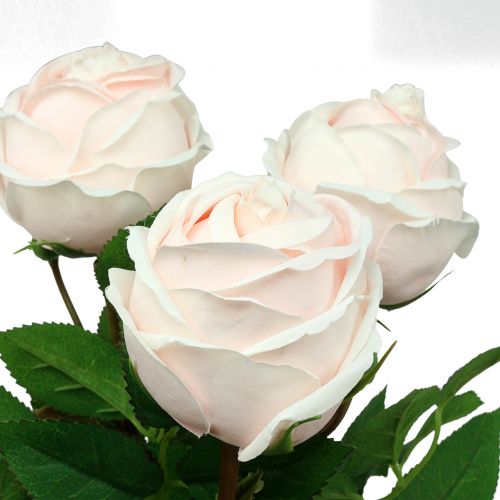 Floristik21 Rosenstrauß Zartrosa 65cm 4 St