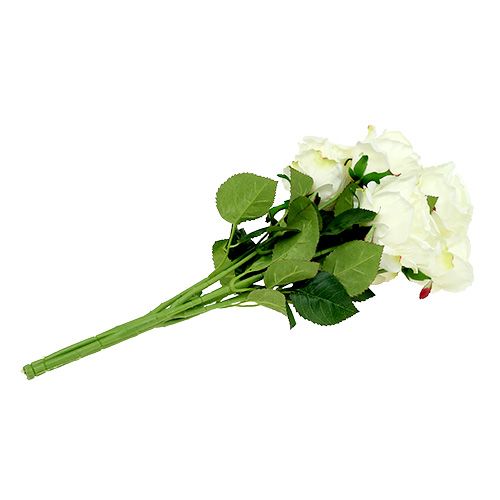 Artikel Rosenstrauß Weiß, Creme 55cm