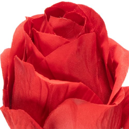 Rosenzweig Seidenblume Künstliche Rose Rot 72cm 3St | Floristik21.de