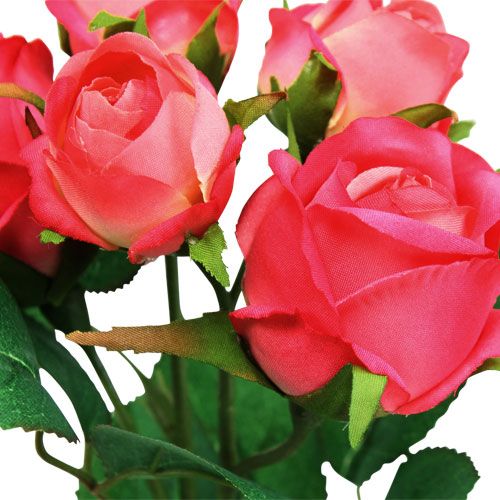Rose 54cm orange CG Kunstblumen Seidenblumen künstliche Blumen Rosenzweig 