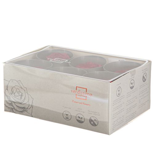 Artikel Rote Infinity Rosenköpfe 6 St. - Echte Blumen für dauerhafte Schönheit