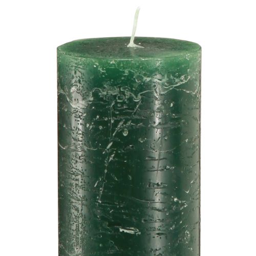 Artikel Grüne Stumpenkerze 300mm x 50mm im 4er Set für festliches Ambiente