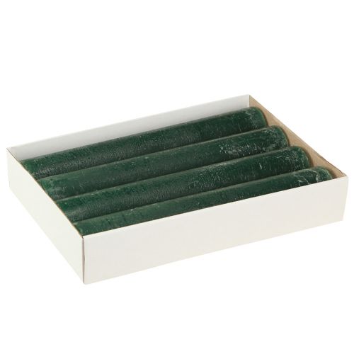 Artikel Grüne Stumpenkerze 300mm x 50mm im 4er Set für festliches Ambiente