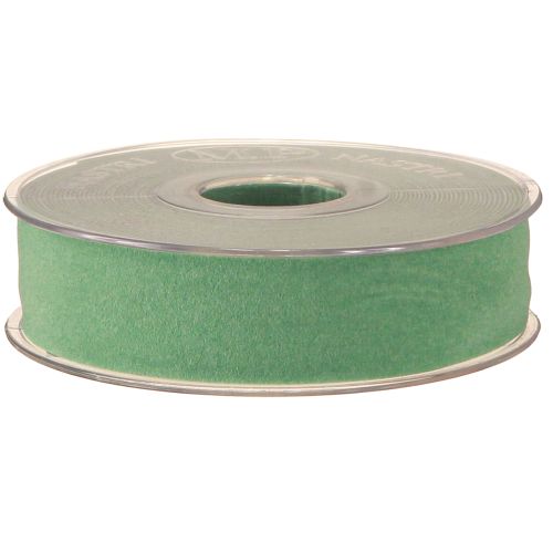 Floristik21 Samtband Grün Geschenkband Samt Grünes Band 25mm 7m