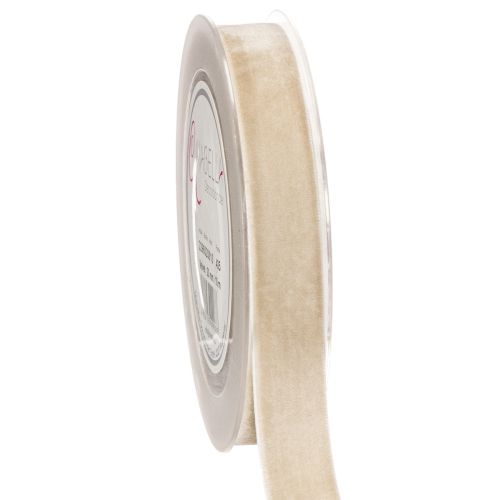 Samtband Polyamid Beige 20mm 10m für Geschenkverpackungen und Dekorationen