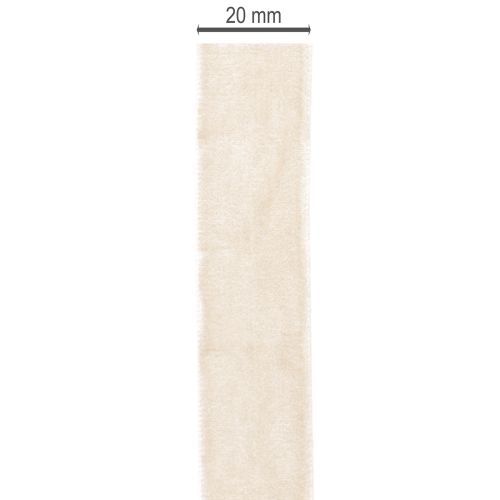 Samtband Polyamid Beige 20mm 10m für Geschenkverpackungen und Dekorationen | Floristik21.de