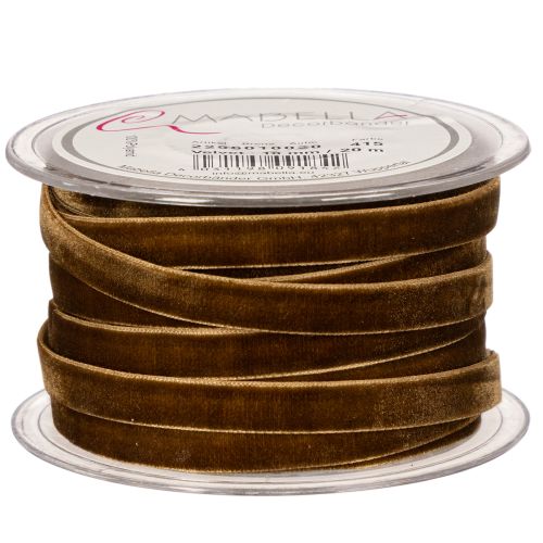 Dekoband Samt 10mm x 20m Braun Innenbereich | Floristik21.de