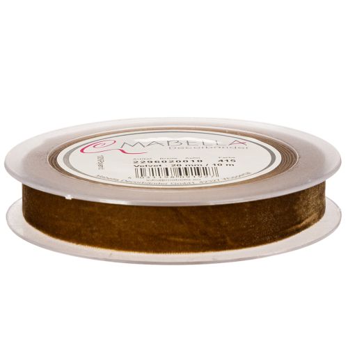 Dekoband Samtband 20mm x 10m Braun Polyamid Geschenkverpackung Floristik | Floristik21.de