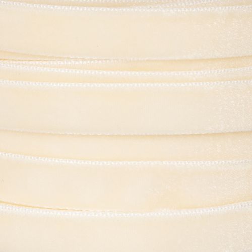 Samtband Rolle 10mm x 20m Creme Polyamid | Floristik21.de
