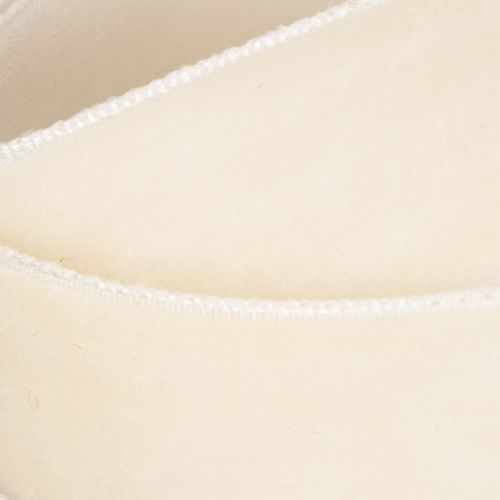 Geschenkband Samt Creme 20mm x 10m für Floristik und Dekoration | Floristik21.de