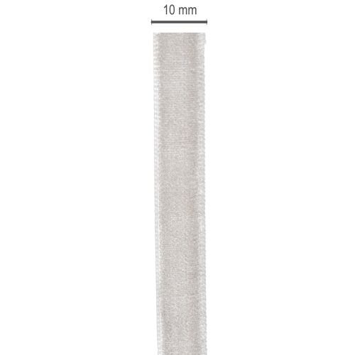 Samtband Grau 10mm 20m Rolle für Dekoration und Bastelarbeiten | Floristik21.de