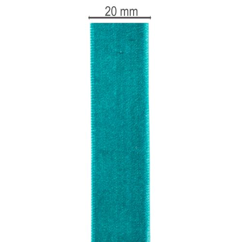 Dekoband Samt 20mm Petrolblau 10m Rolle | Floristik21.de