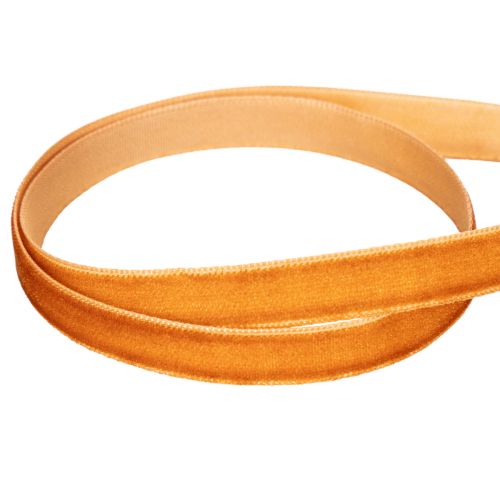 Dekoband Samt 10mm Orangebraun Rolle 20m Innenbereich | Floristik21.de