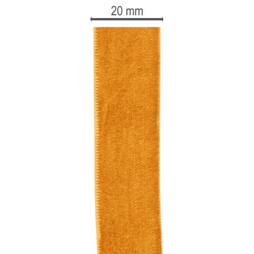Samtband Polyamid 20mm 10m Orangebraun Innenbereich | Floristik21.de