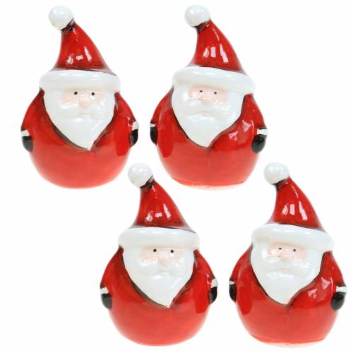 Floristik21 Weihnachtsmann Dekofigur 8,5cm 4 St
