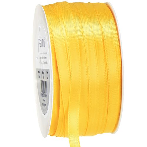 Satinband Geschenkband Gelb 6mm 50m Dekorationsband Floristik21