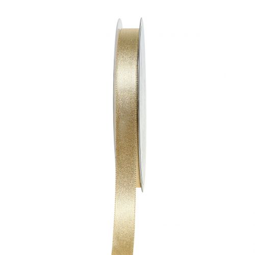 Floristik21 Satinband mit Glimmer Gold 10mm 20m