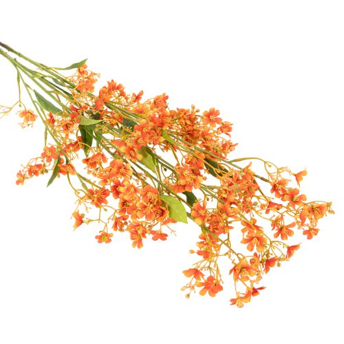 Kunstblume Orchideenzweig 110cm Orange 3er Set Innenbereich | Floristik21.de