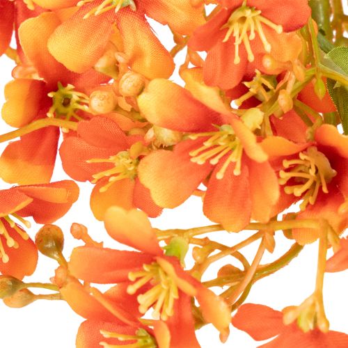 Kunstblume Orchideenzweig 110cm Orange 3er Set Innenbereich | Floristik21.de