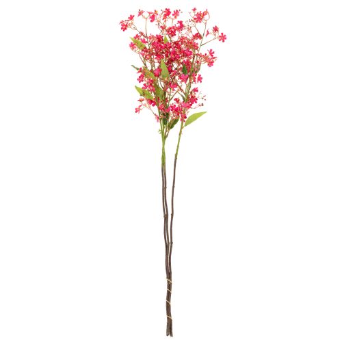 Künstlicher Blütenzweig Oncidium Orchidee 112 cm Pink Grün 3er Set | Floristik21.de