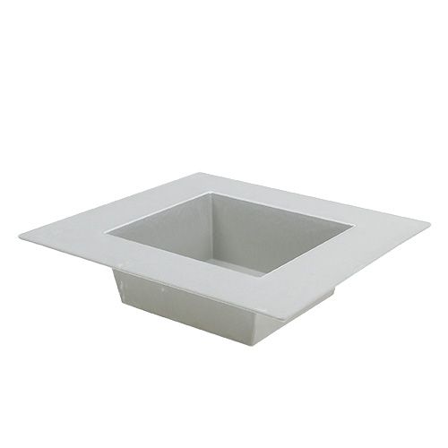 Schale eckig Grau 20cm x 20cm, 1St | Floristik21.de