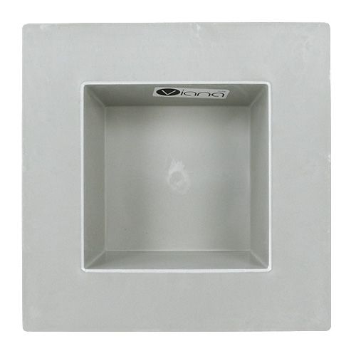 Schale eckig Grau 20cm x 20cm, 1St | Floristik21.de