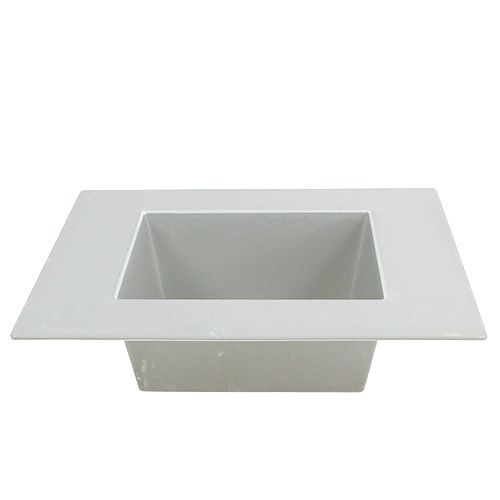 Schale eckig Grau 20cm x 20cm, 1St | Floristik21.de