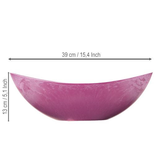 Schale Plastik Pink 39cm x 13cm H13cm | Floristik21.de