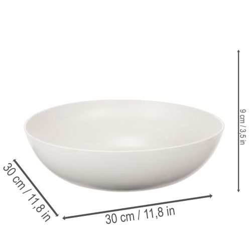 Schale rund Kunststoff 30cm hellgrau für Dekoration | Floristik21.de