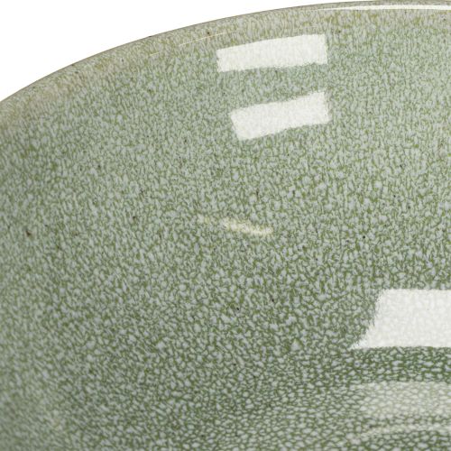 Artikel Elegante Keramik Pokal Schale 17cm Grau-Grün für vielseitige Dekoration