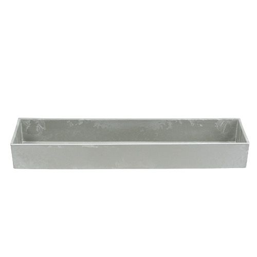 Floristik21 Schale eckig Grau 41,5cm x 10,5cm H5cm