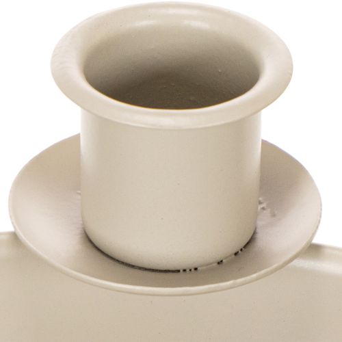 Kerzenschale mit 4 Kerzenhaltern Kunststoff Beige 15cm | Floristik21.de