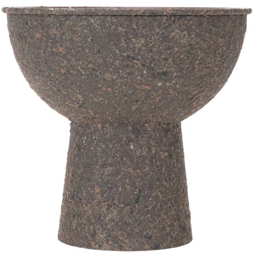 Pflanzenschale rund mit Sockel 18 cm beschichtetes Metall braun-anthrazit | Floristik21.de