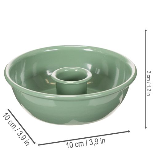 Stabkerzenhalter Metall Grün 10 cm 2er-Set für Gestecke und Deko | Floristik21.de