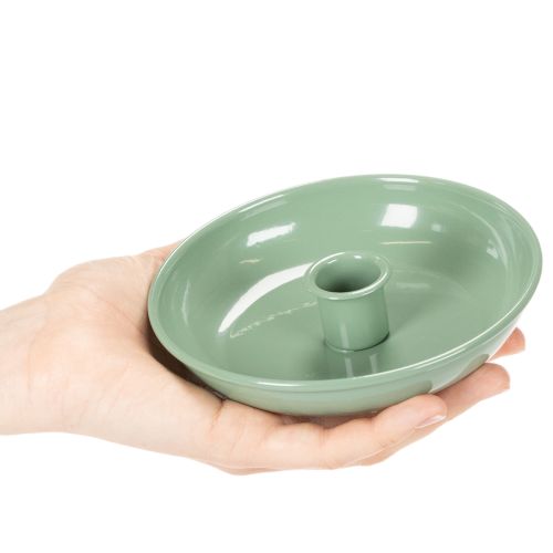 Kerzenständer Metall grün 13 cm für Tafelkerzen | Floristik21.de