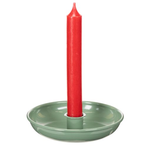 Kerzenständer Metall grün 13 cm für Tafelkerzen | Floristik21.de